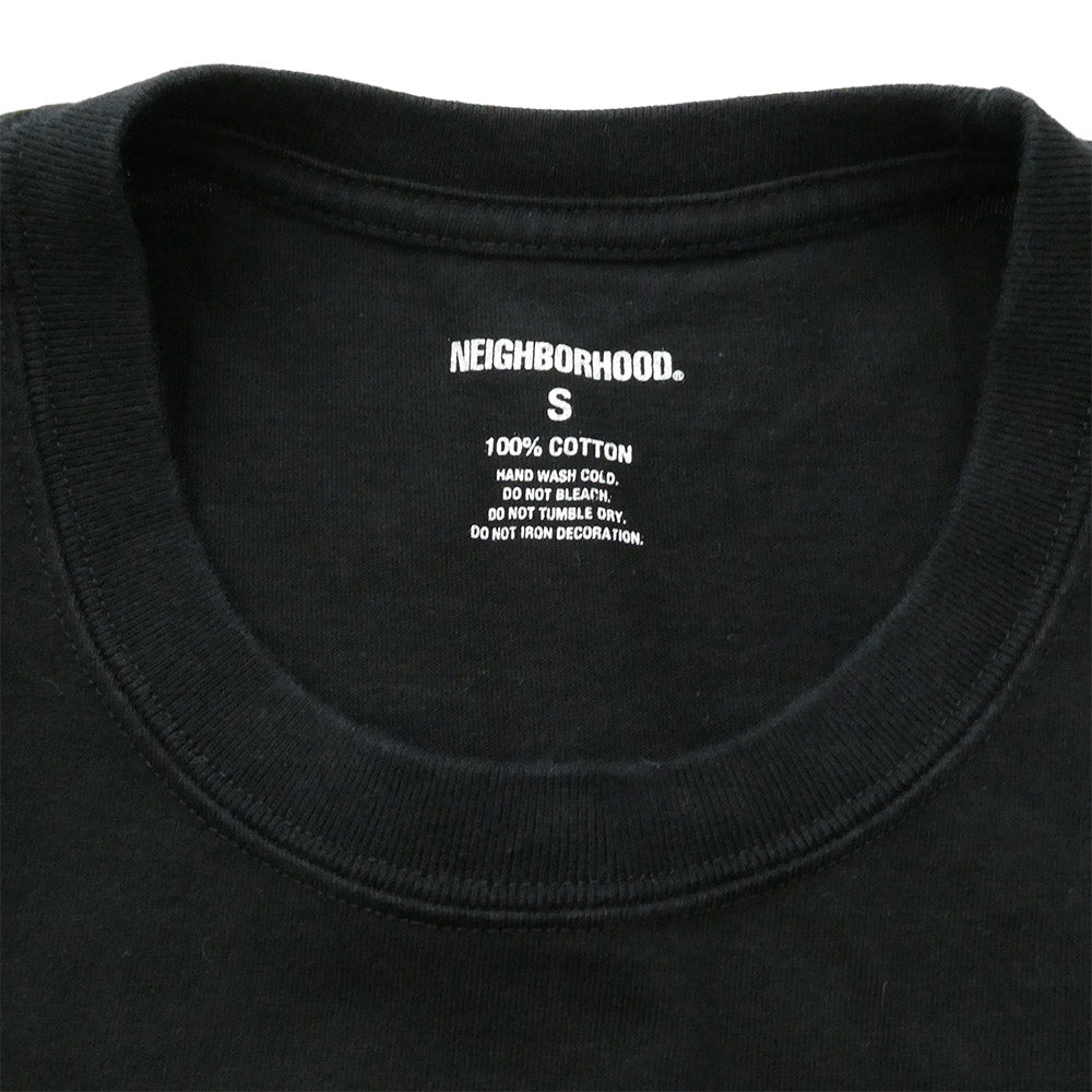 NEIGHBORHOOD ネイバーフッド 22SS 221PCNH-LT05 NH-5C C-TEE ロンT Tシャツ ロゴプリント ブラック系 S【中古】