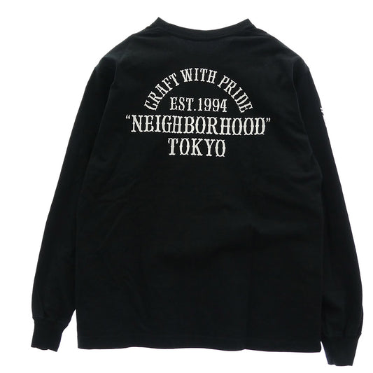 NEIGHBORHOOD ネイバーフッド 22AW 222PCNH-LT06 NH TEE-6 LS . CO ロンT Tシャツ ロゴプリント ブラック系 S【中古】