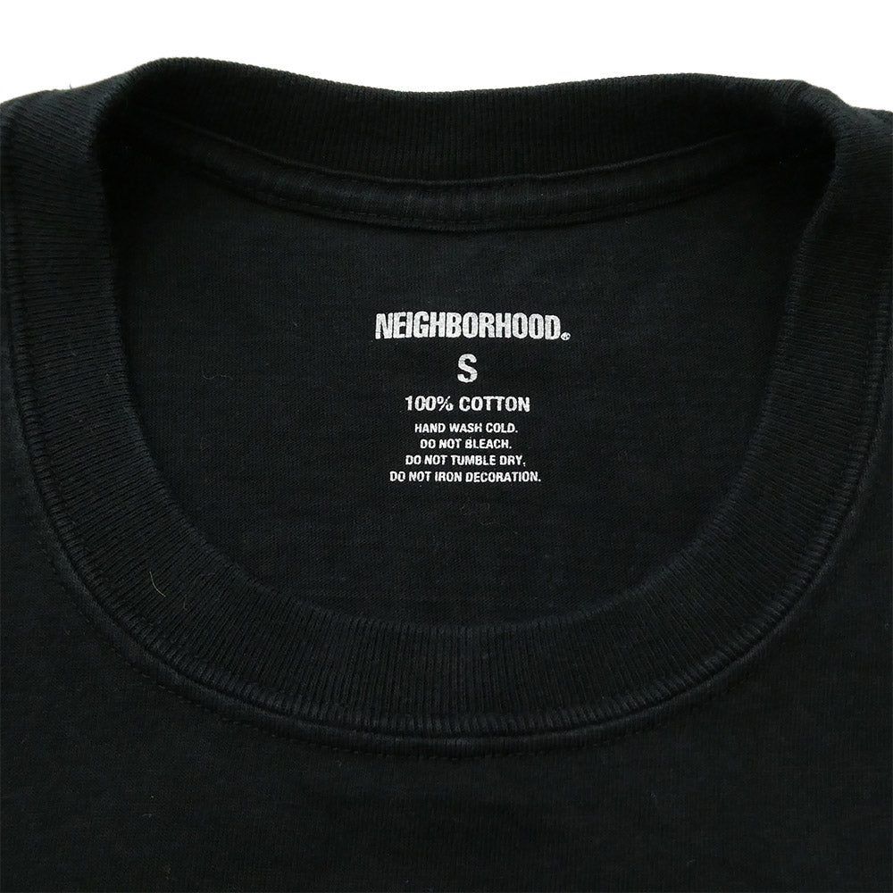 NEIGHBORHOOD ネイバーフッド 22AW 222PCNH-LT06 NH TEE-6 LS . CO ロンT Tシャツ ロゴプリント ブラック系 S【中古】