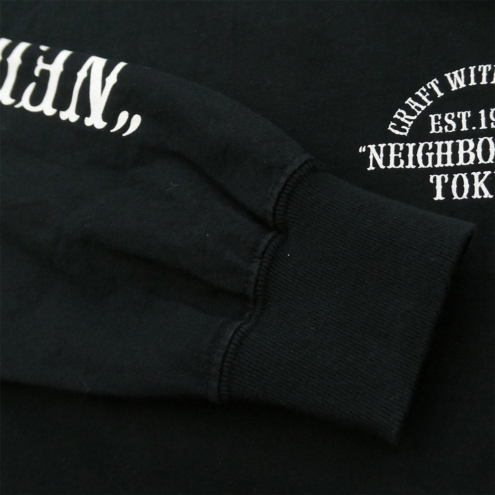 NEIGHBORHOOD ネイバーフッド 22AW 222PCNH-LT06 NH TEE-6 LS . CO ロンT Tシャツ ロゴプリント ブラック系 S【中古】