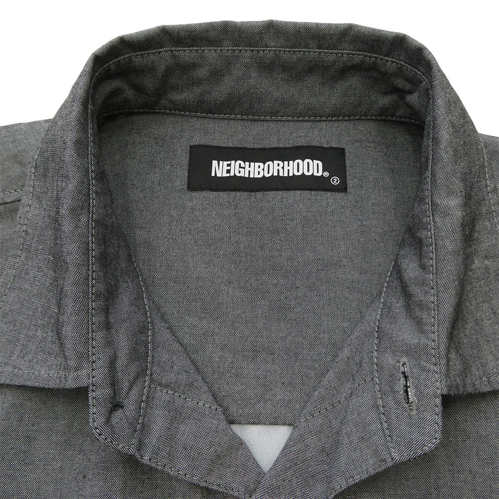 NEIGHBORHOOD ネイバーフッド 21AW 212TSNH-SHM05 BANDANA CHOPPED-2 CE-SHIRT バンダナ シャツ グレー系 S【美品】【中古】