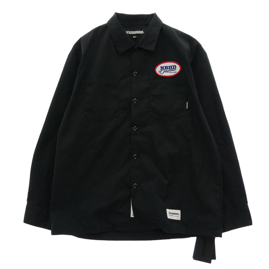 NEIGHBORHOOD ネイバーフッド 23AW 232TSNH-SHM01 CLASSIC WORK SHIRT ロゴパッチ クラシック ワークシャツ ブラック系 S【美品】【中古】