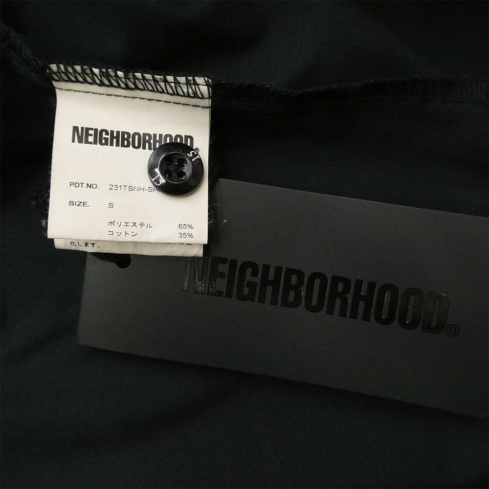 NEIGHBORHOOD ネイバーフッド 23SS 231TSNH-SHM01 CLASSIC WORK SHIRT ロゴプリント クラシック ワークシャツ ブラック系 S【美品】【中古】