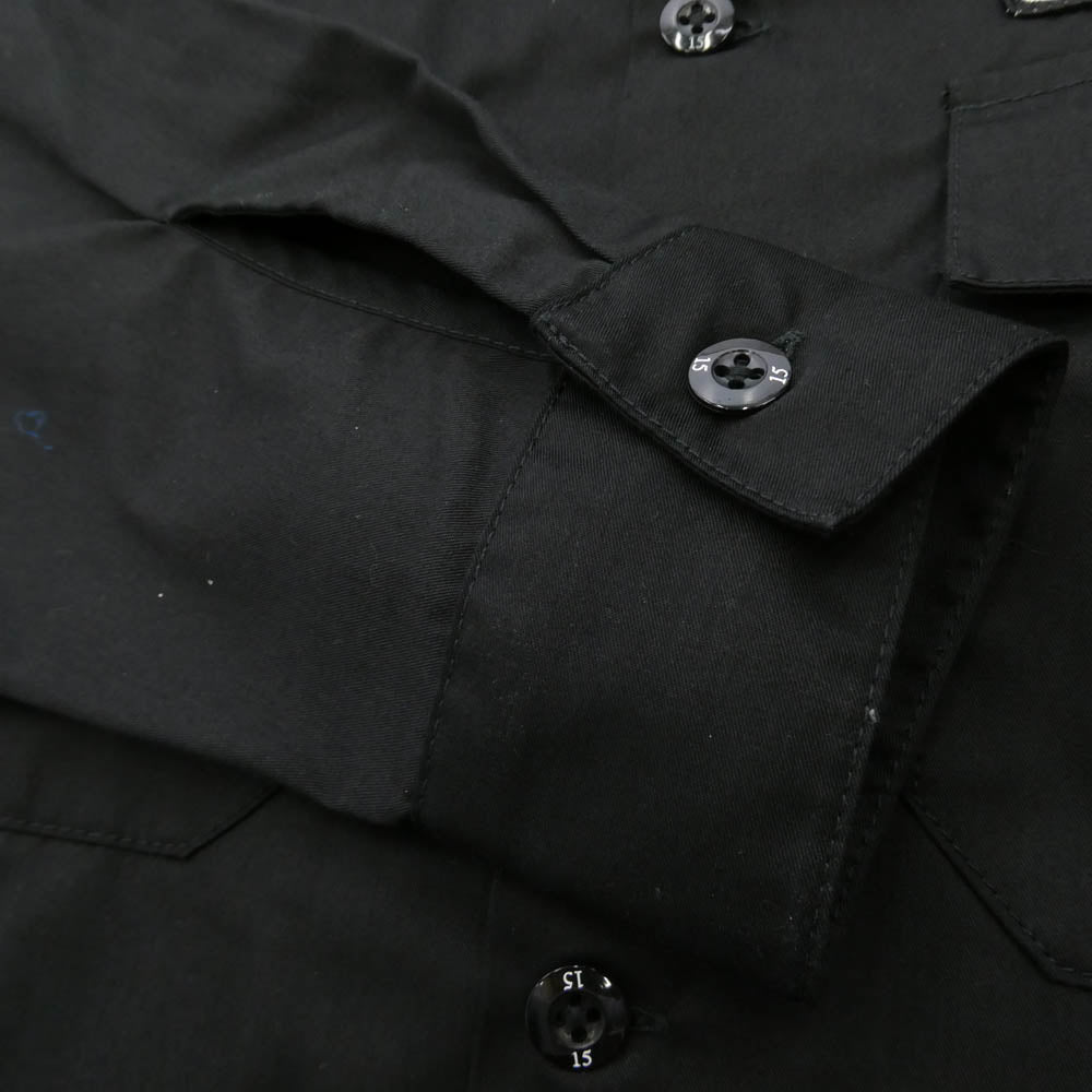 NEIGHBORHOOD ネイバーフッド 24SS 241TSNH-SHM01 CLASSIC WORK SHIRT ロゴプリント ワッペン クラシック ワークシャツ ブラック系 S【美品】【中古】