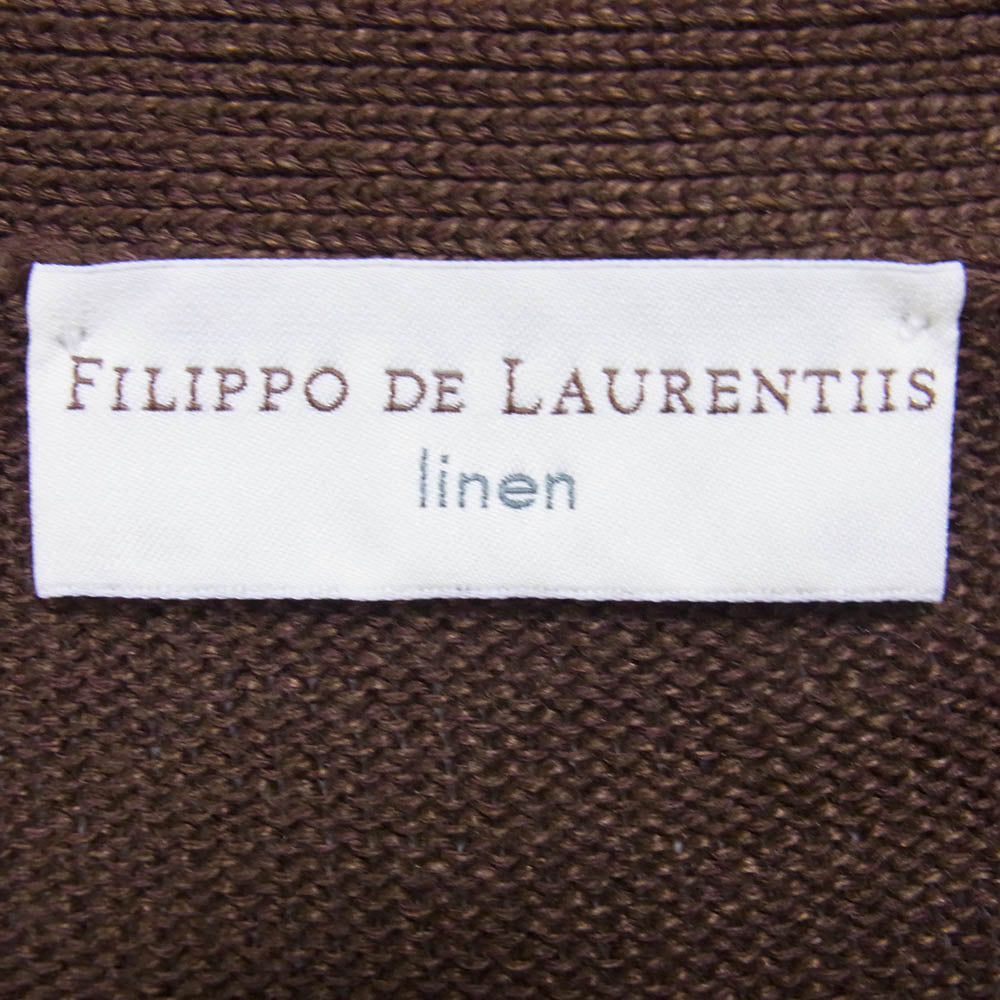 BEAMS ビームス ビームスF FILIPPO DE LAURENTIIS リネンカーディガン ブラウン系 48【中古】