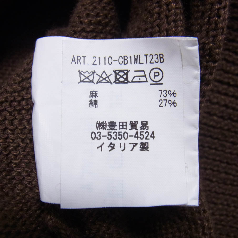 BEAMS ビームス ビームスF FILIPPO DE LAURENTIIS リネンカーディガン ブラウン系 48【中古】
