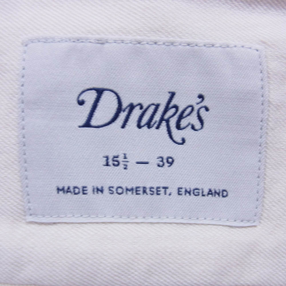 ドレイクス B.D SHIRT ボタンダウン 長袖 シャツ ベージュ系 39【中古】