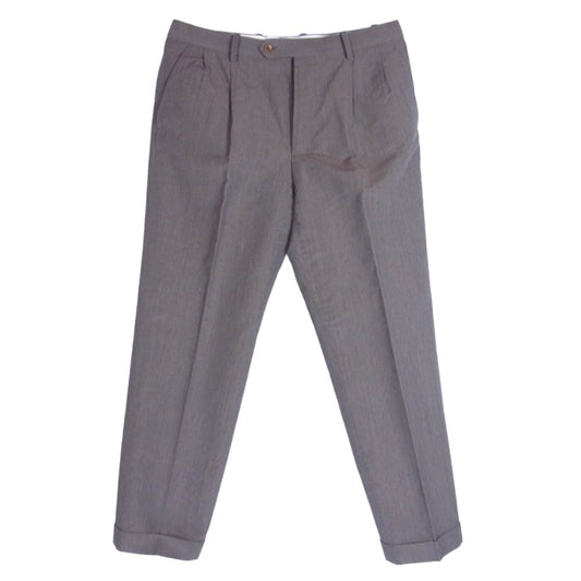 BEAMS ビームス ビームスF ORTELO オルテロ コットンリネンパンツ ライトブラウン系 48【美品】【中古】