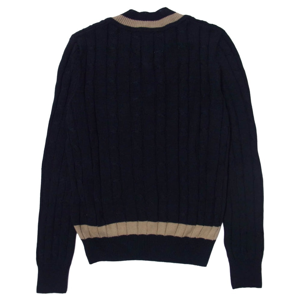 BEAMS ビームス ビームスF MORGANO モルガーノコットンリネン Vネック ニット ダークグレー系 48【中古】