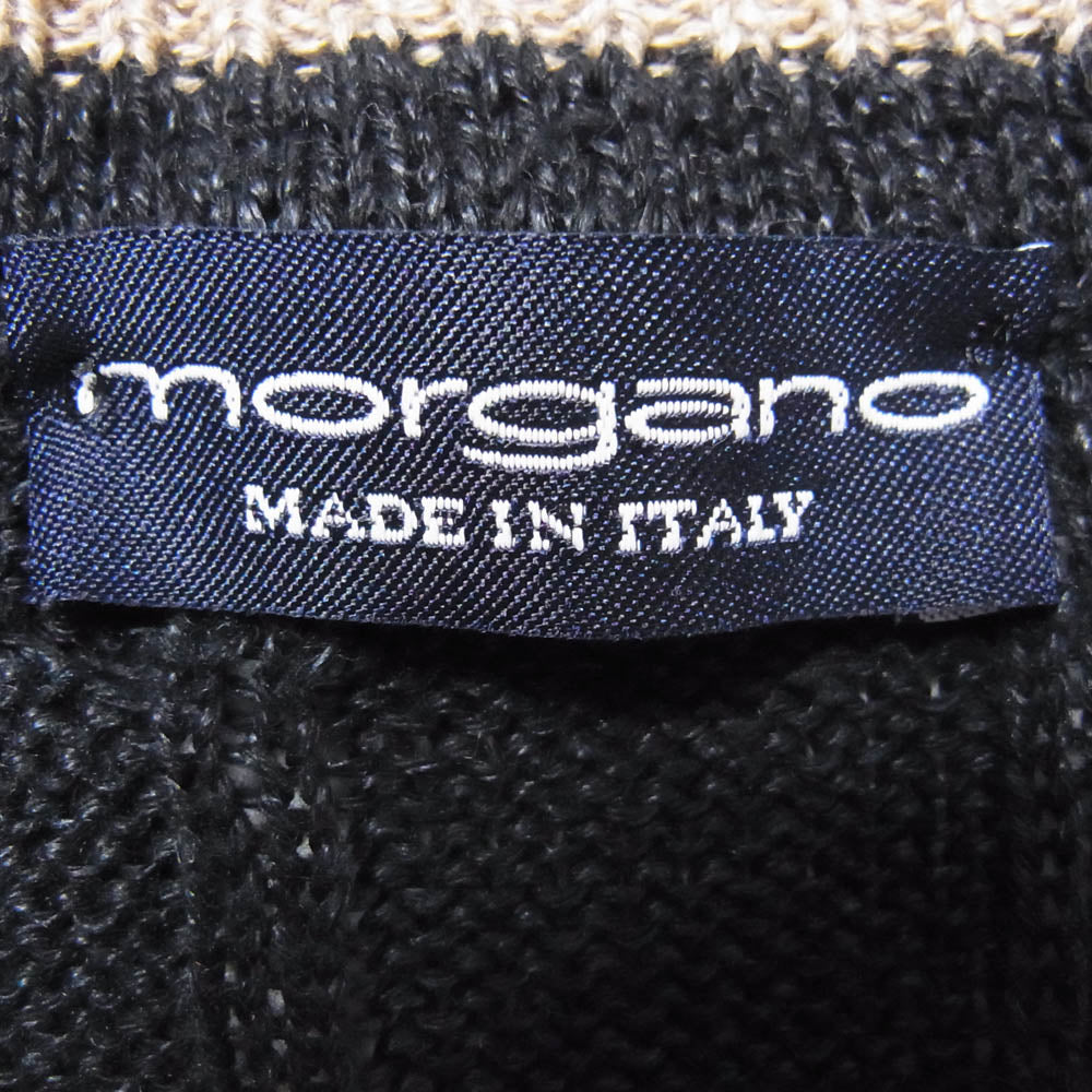 BEAMS ビームス ビームスF MORGANO モルガーノコットンリネン Vネック ニット ダークグレー系 48【中古】