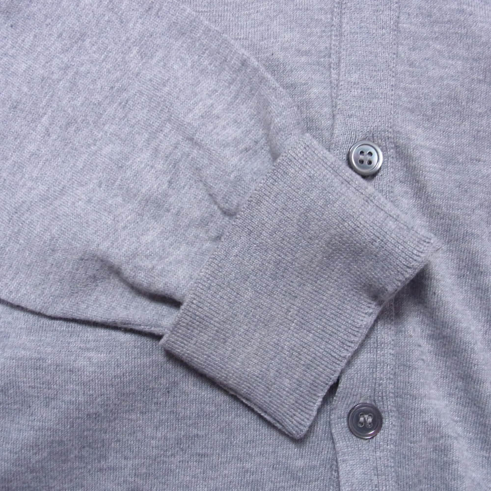 JOHN SMEDLEY ジョンスメドレー COTTON KNIT コットンニット ボタン カーディガン グレー系 M【中古】