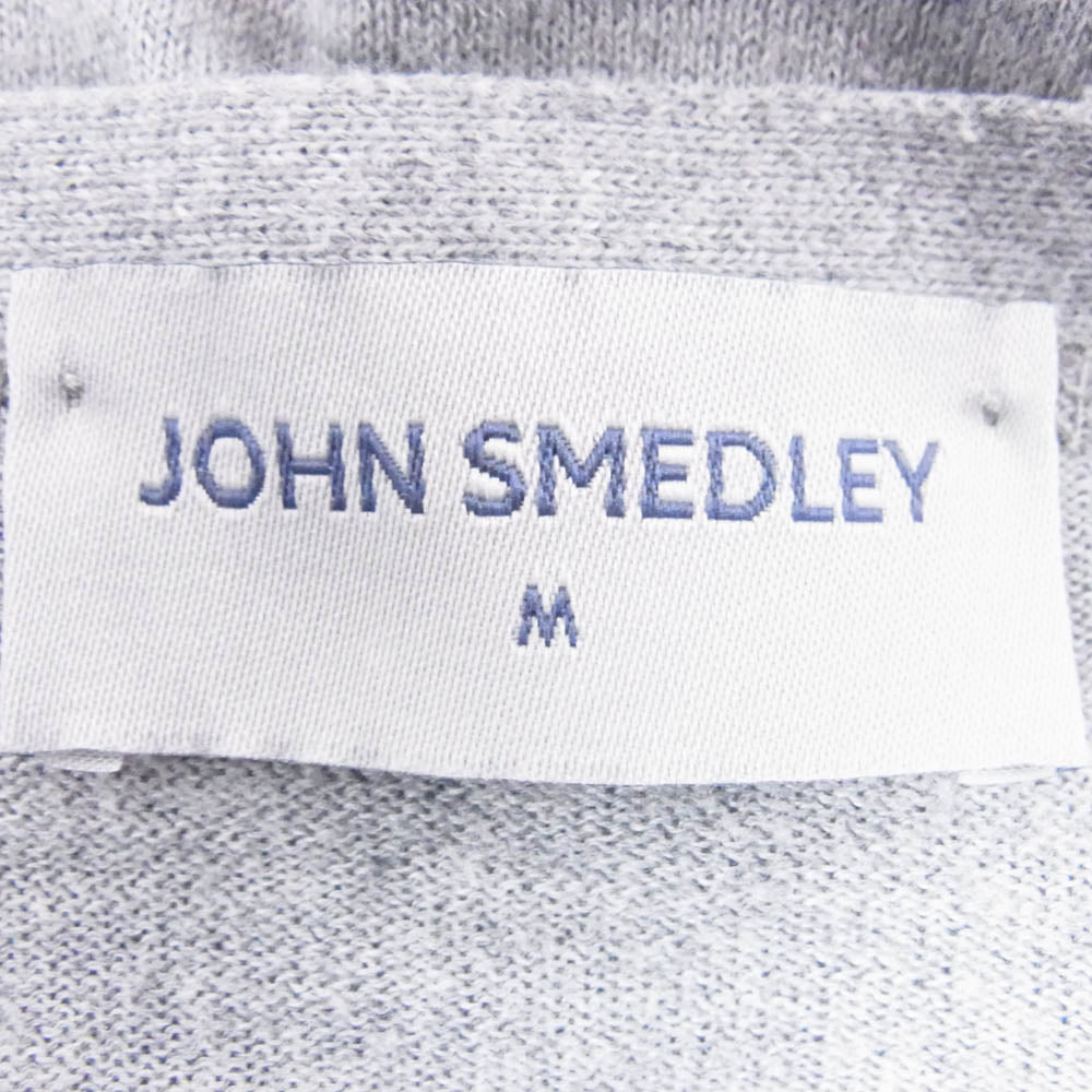 JOHN SMEDLEY ジョンスメドレー COTTON KNIT コットンニット ボタン カーディガン グレー系 M【中古】