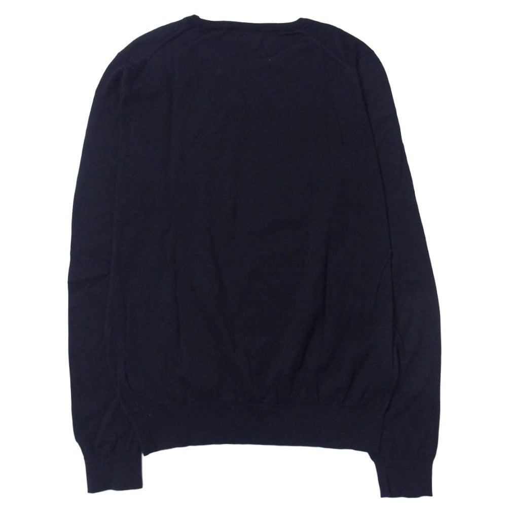 JOHN SMEDLEY ジョンスメドレー BEAMS F ビームスF 別注 コットンニット クルーネック ブラック ブラック系 M【美品】【中古】