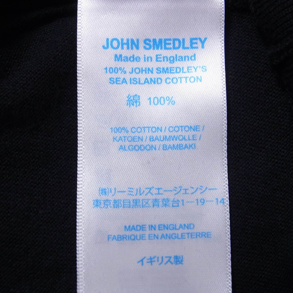 JOHN SMEDLEY ジョンスメドレー BEAMS F ビームスF 別注 コットンニット クルーネック ブラック ブラック系 M【美品】【中古】