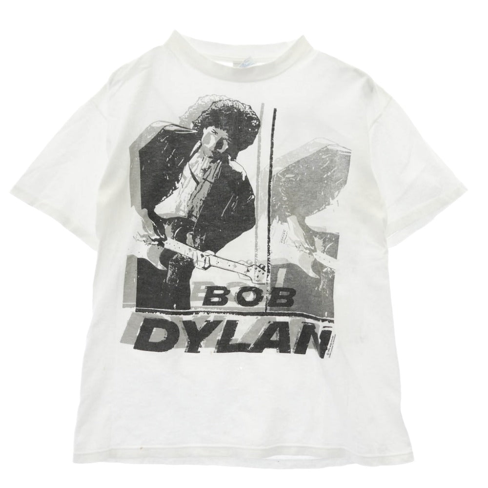 90s USA製 BOB DYLAN ボブディラン BROCKUMタグ 1992ツアー 半袖 Tシャツ ホワイト系 L【中古】