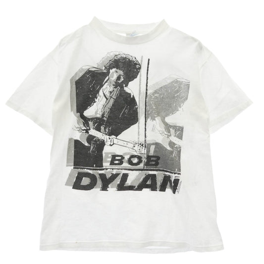 90s USA製 BOB DYLAN ボブディラン BROCKUMタグ 1992ツアー 半袖 Tシャツ ホワイト系 L【中古】