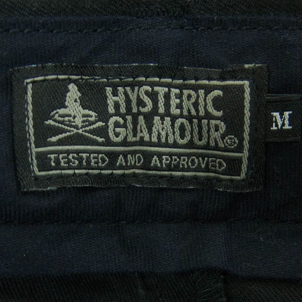 HYSTERIC GLAMOUR ヒステリックグラマー 02172AP05 コットン ポリエステル ストレート パンツ 日本製 ブラック系 M【中古】