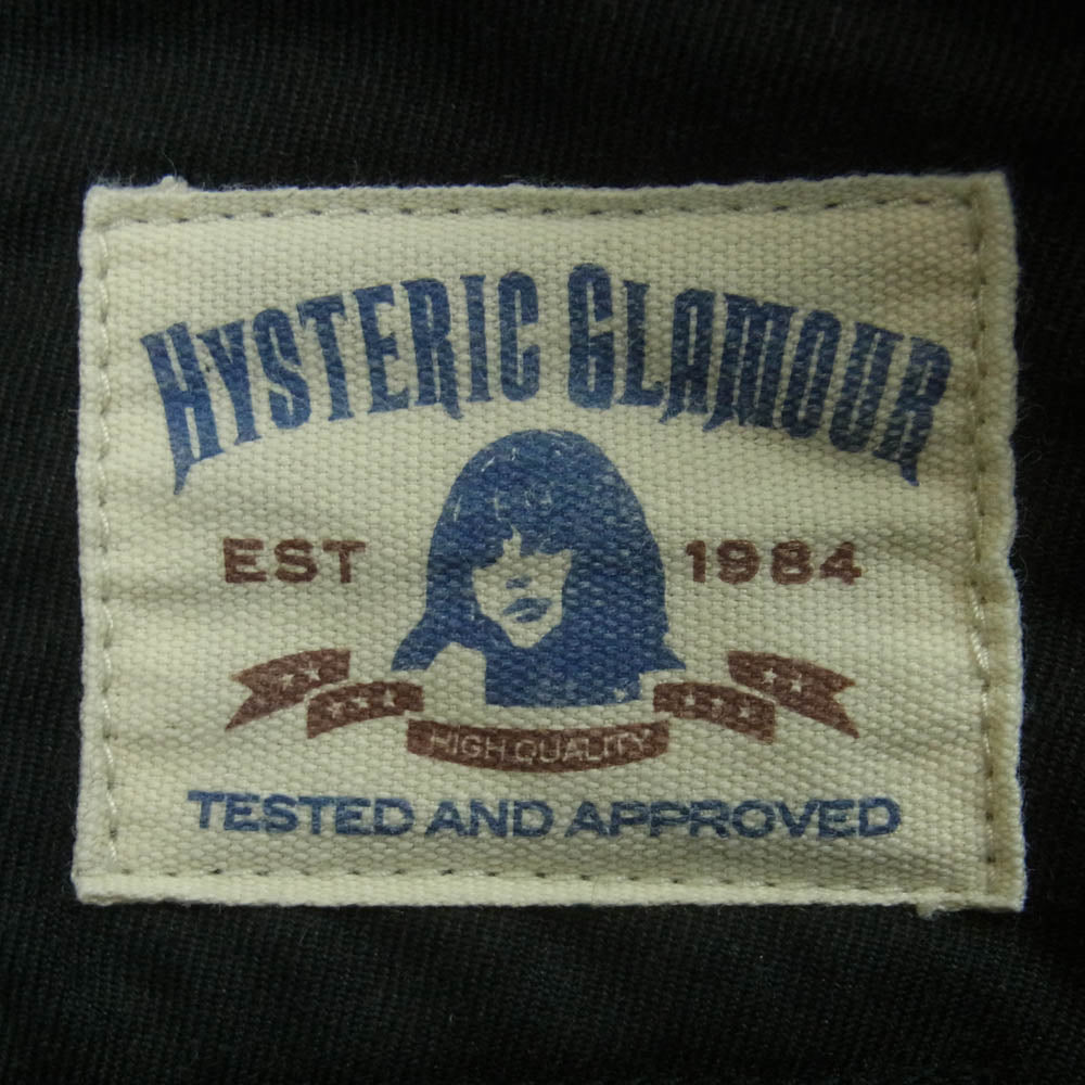 HYSTERIC GLAMOUR ヒステリックグラマー 02172AP05 コットン ポリエステル ストレート パンツ 日本製 ブラック系 M【中古】