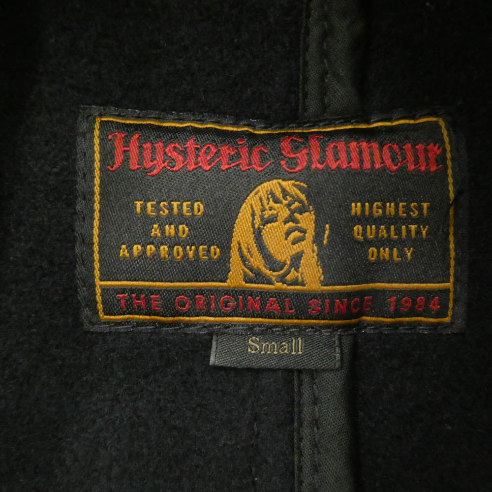 HYSTERIC GLAMOUR ヒステリックグラマー 0243AC02 メルトン ウール ピーコート ダークネイビー系 S【中古】
