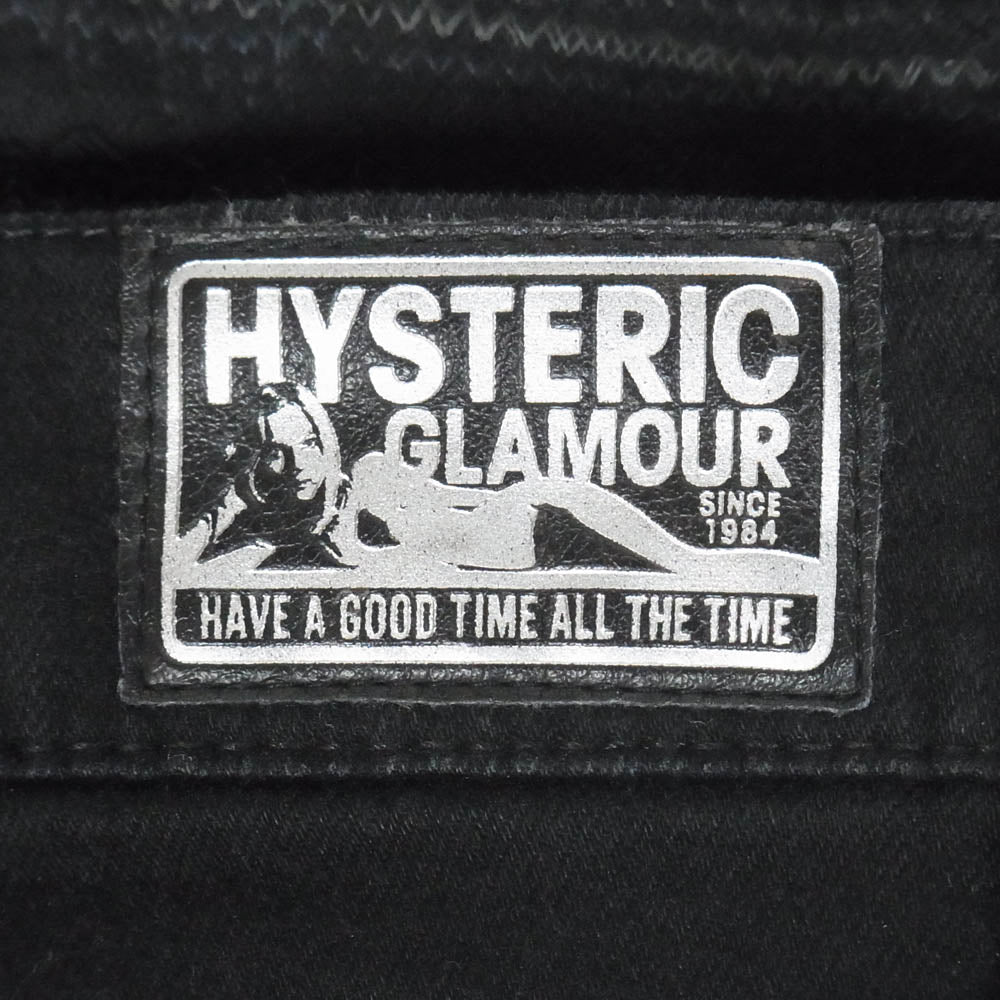 HYSTERIC GLAMOUR ヒステリックグラマー 02191AP10 SPBR加工 ISKO ストレッチ デニム スキニー パンツ ブラック系 31【中古】