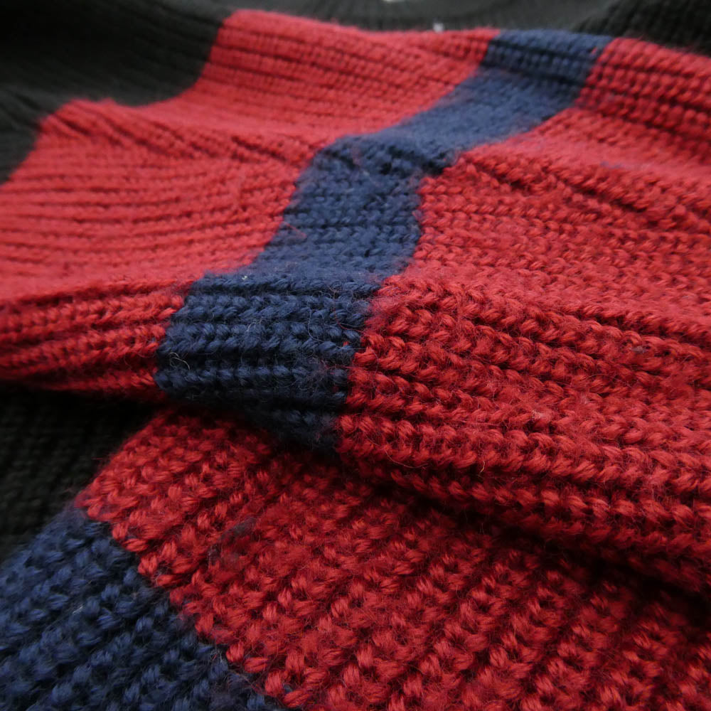 HYSTERIC GLAMOUR ヒステリックグラマー 02183NS11 FELT LOGO RIB-KNIT SWEATER HYSロゴ リブニット セーター ブラック系 M【中古】