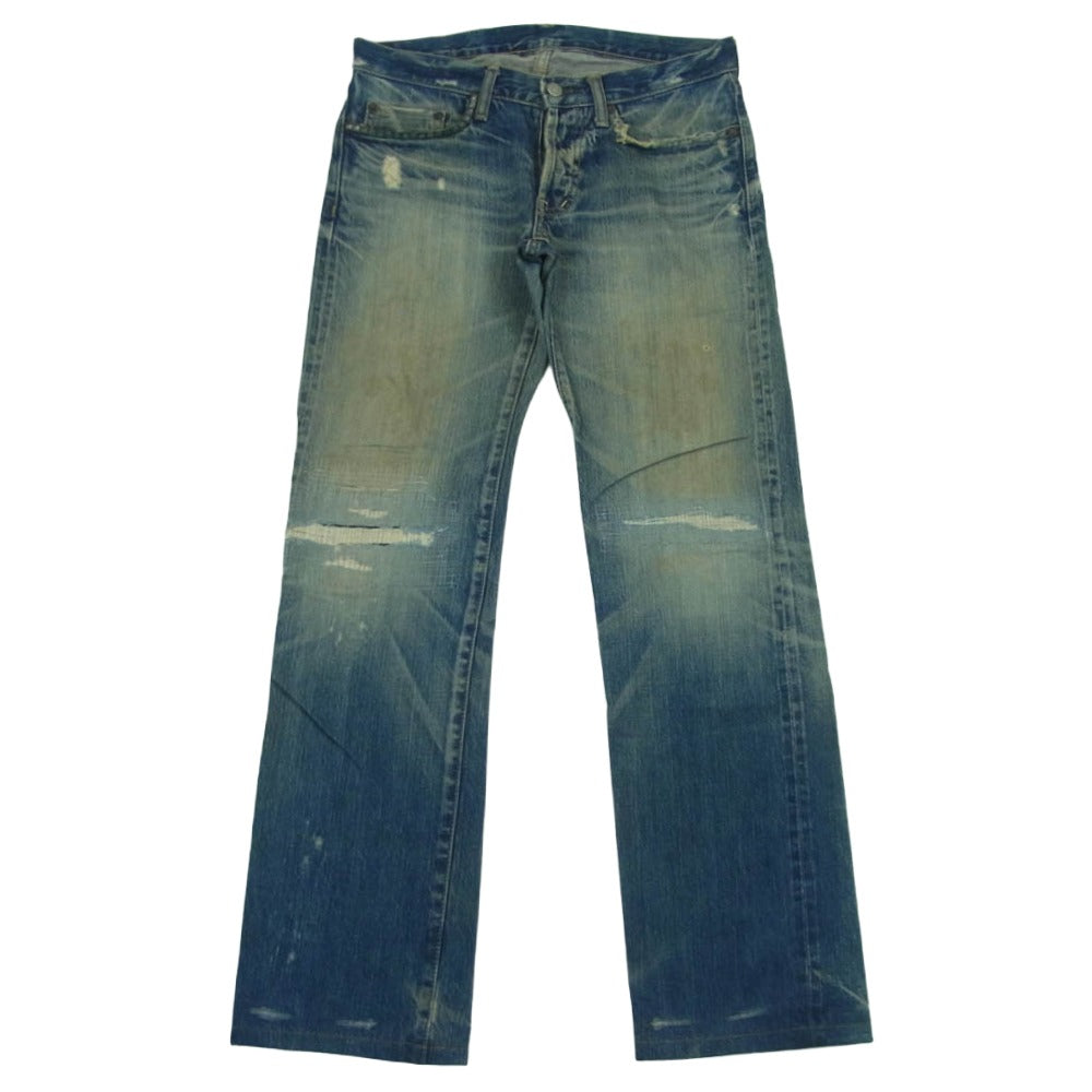 HYSTERIC GLAMOUR ヒステリックグラマー 4AP-1621 リペア加工 ストレート デニム パンツ インディゴブルー系 30【中古】