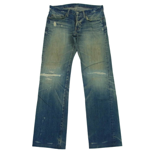 HYSTERIC GLAMOUR ヒステリックグラマー 4AP-1621 リペア加工 ストレート デニム パンツ インディゴブルー系 30【中古】