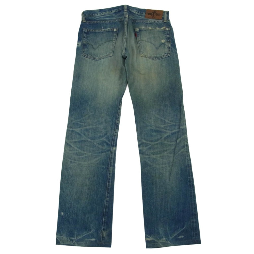 HYSTERIC GLAMOUR ヒステリックグラマー 4AP-1621 リペア加工 ストレート デニム パンツ インディゴブルー系 30【中古】
