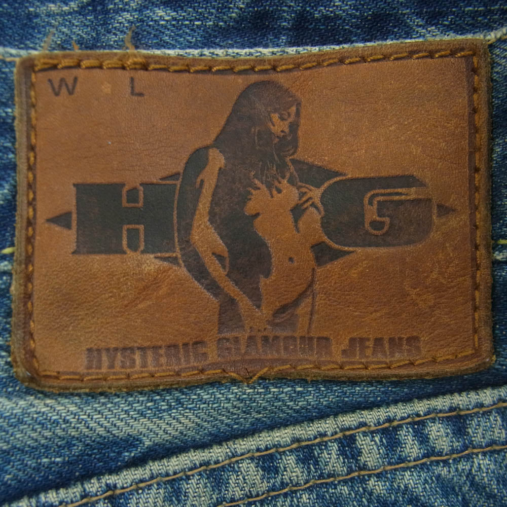 HYSTERIC GLAMOUR ヒステリックグラマー 4AP-1621 リペア加工 ストレート デニム パンツ インディゴブルー系 30【中古】