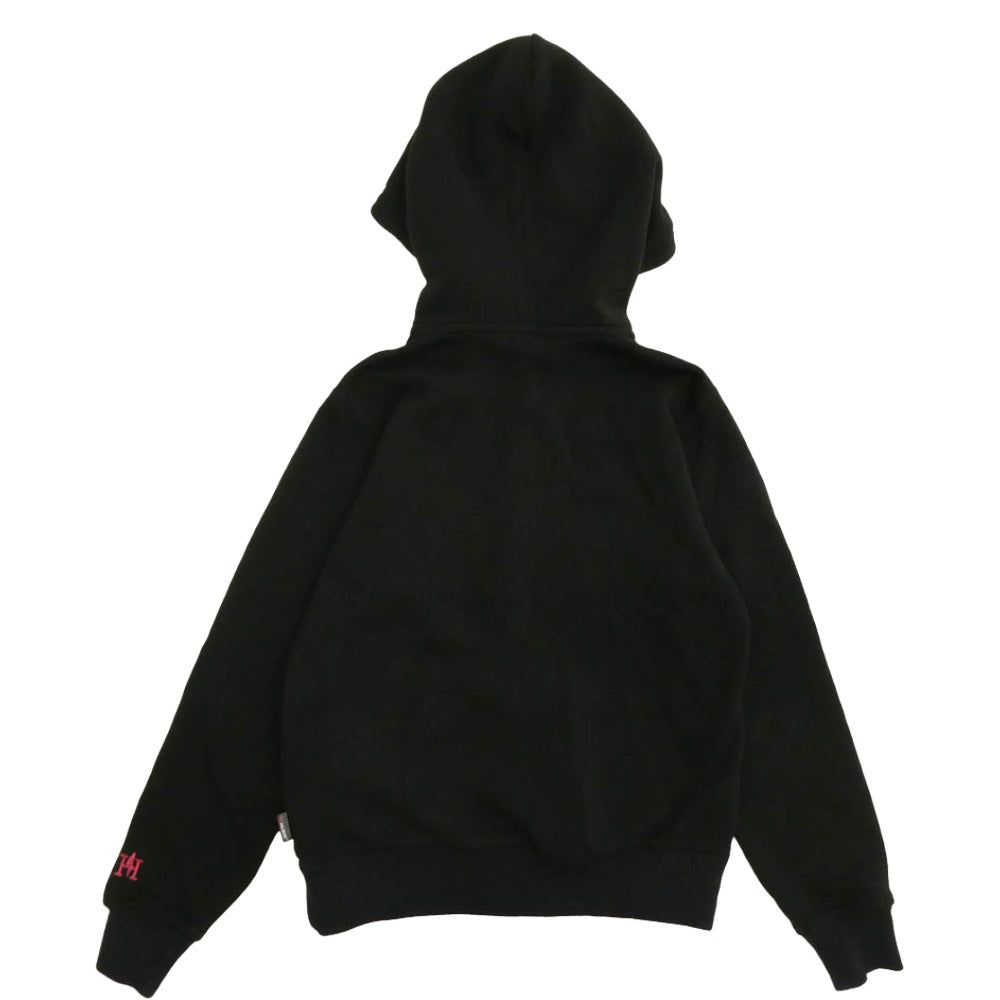 HYSTERIC GLAMOUR ヒステリックグラマー 0253CF02 ロゴ刺繍 スウェット パーカー パンツ セットアップ ブラック系 上:M 下:サイズ表記無し【中古】