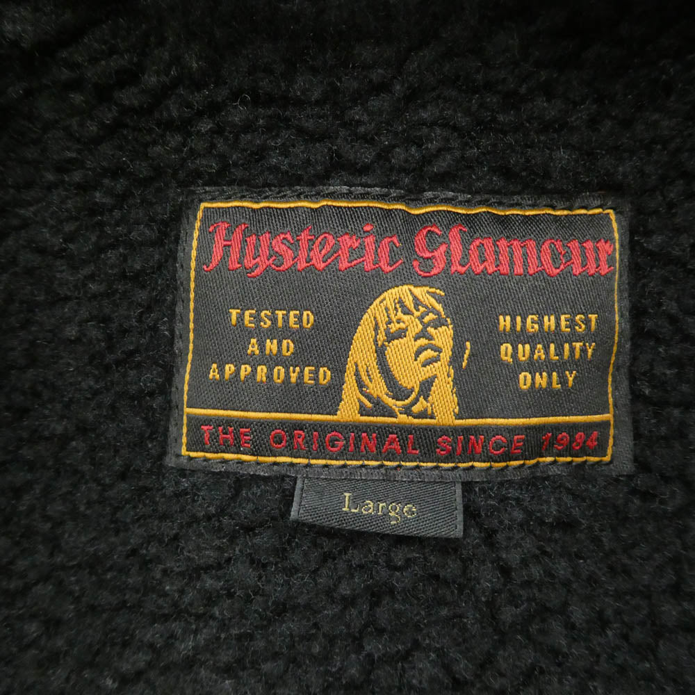 HYSTERIC GLAMOUR ヒステリックグラマー 02183AC07 裏ボア ブラック