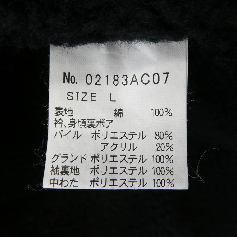 HYSTERIC GLAMOUR ヒステリックグラマー 02183AC07 裏ボア ブラック