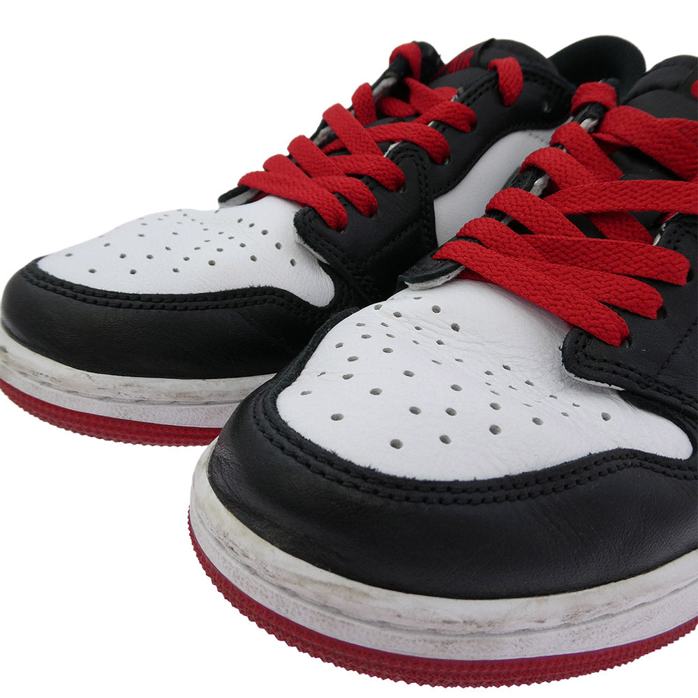 NIKE AIR JORDAN ナイキ ジョーダン CZ0790-106 Air Jordan 1 Retro Low OG Black Toe AJ1 エアジョーダン1 レトロ ロー OG ブラック トゥ ローカット スニーカー ホワイト系 ブラック系 レッド系 27cm【中古】