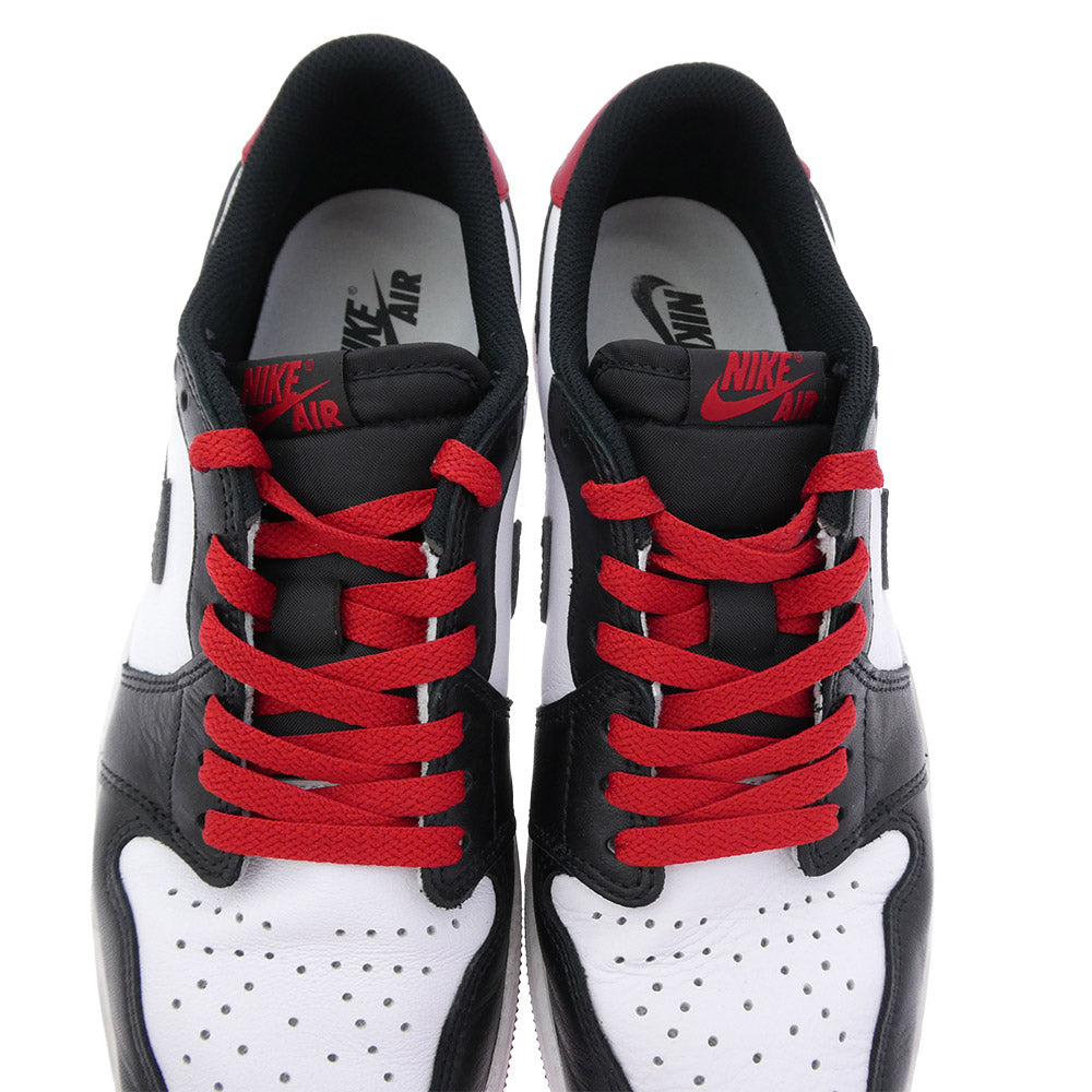 NIKE AIR JORDAN ナイキ ジョーダン CZ0790-106 Air Jordan 1 Retro Low OG Black Toe AJ1 エアジョーダン1 レトロ ロー OG ブラック トゥ ローカット スニーカー ホワイト系 ブラック系 レッド系 27cm【中古】