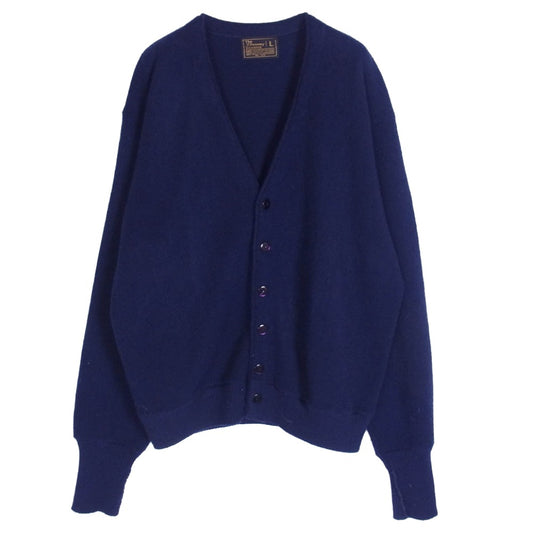 70s 80s JCpenney Sweater ジェーシーペニー セーター カーディガン ネイビー系 L【中古】