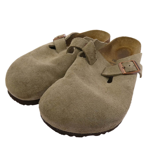 BIRKENSTOCK ビルケンシュトック 60461 Boston ボストン Taupe トープ スエード レザー サンダル ベージュ系 ブラウン系 40【中古】