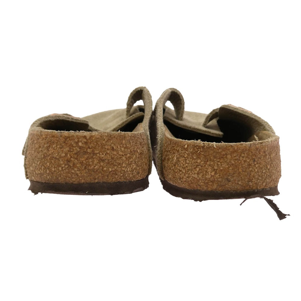 BIRKENSTOCK ビルケンシュトック 60461 Boston ボストン Taupe トープ スエード レザー サンダル ベージュ系 ブラウン系 40【中古】