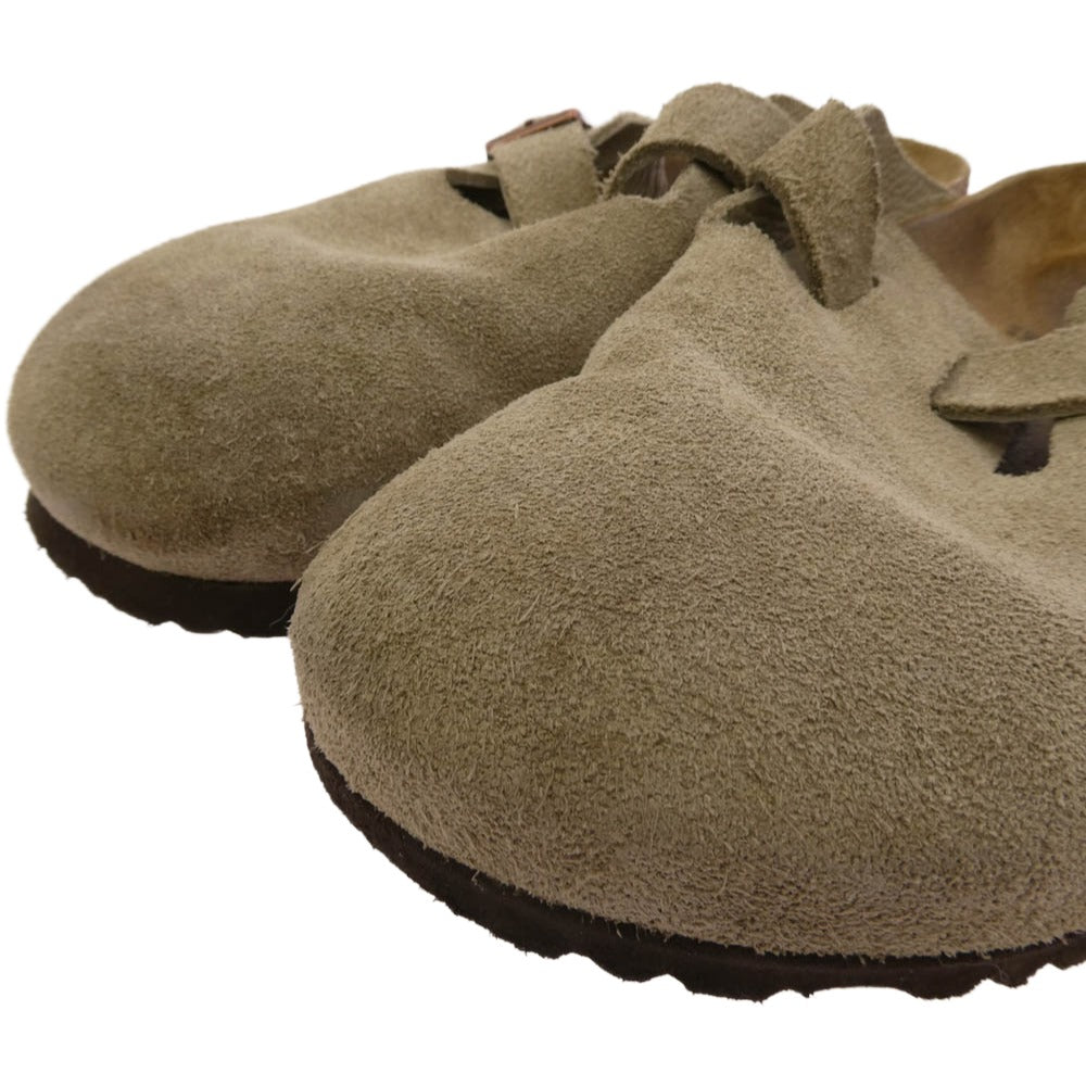 BIRKENSTOCK ビルケンシュトック 60461 Boston ボストン Taupe トープ スエード レザー サンダル ベージュ系 ブラウン系 40【中古】