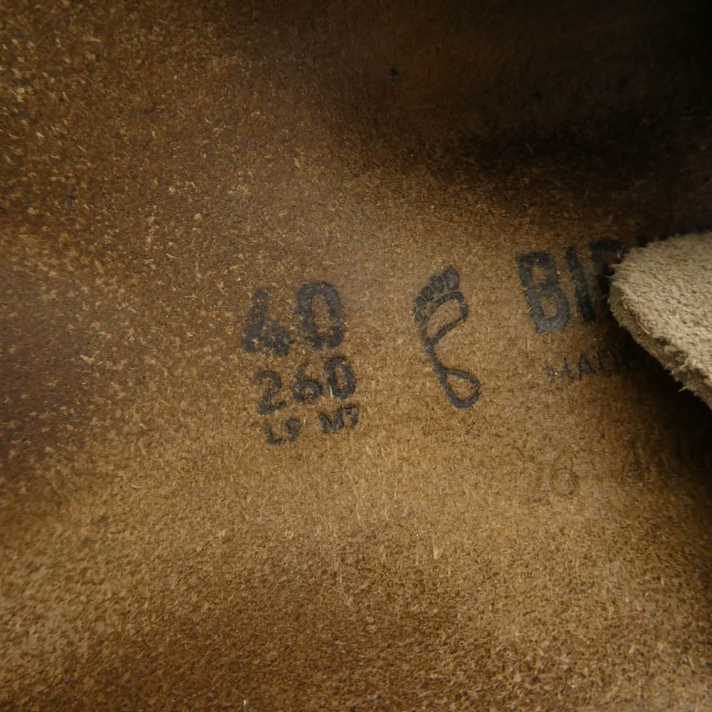 BIRKENSTOCK ビルケンシュトック 60461 Boston ボストン Taupe トープ スエード レザー サンダル ベージュ系 ブラウン系 40【中古】