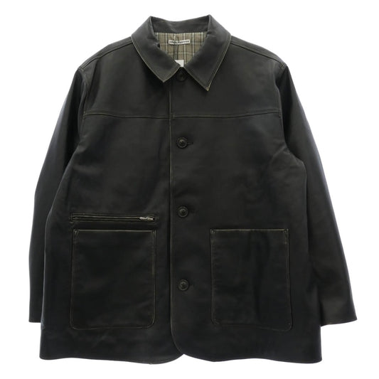 uniform experiment ユニフォームエクスペリメント 25AW UE-252000 LEATHER CAR COAT レザ ーカー コート ブラック系 2【新古品】【未使用】【中古】