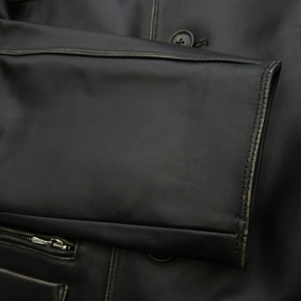 uniform experiment ユニフォームエクスペリメント 25AW UE-252000 LEATHER CAR COAT レザ ーカー コート ブラック系 2【新古品】【未使用】【中古】