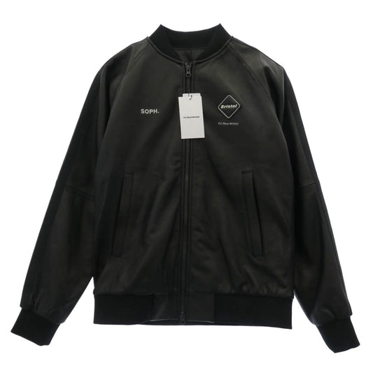 F.C.R.B. エフシーアールビー 25AW FCRB-252079 LEATHER TRACK JACKET レザー トラック ジャケット ブルゾン ブラック系 S【新古品】【未使用】【中古】
