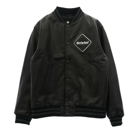 F.C.R.B. エフシーアールビー 26SS FCRB-260000 LEATHER TEAM VARSITY BLOUSON レザー バーシティ ブルゾン ブラック系 S【新古品】【未使用】【中古】