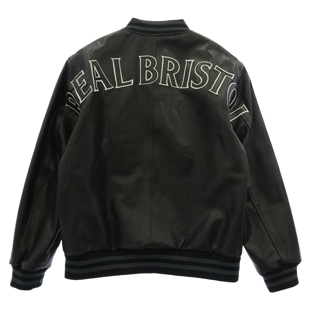 F.C.R.B. エフシーアールビー 26SS FCRB-260000 LEATHER TEAM VARSITY BLOUSON レザー バーシティ ブルゾン ブラック系 S【新古品】【未使用】【中古】