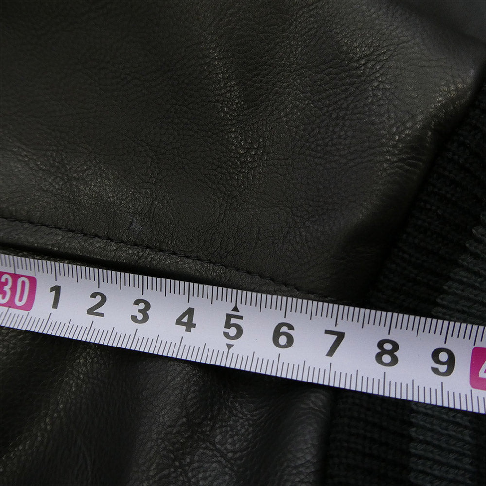 F.C.R.B. エフシーアールビー 26SS FCRB-260000 LEATHER TEAM VARSITY BLOUSON レザー バーシティ ブルゾン ブラック系 S【新古品】【未使用】【中古】