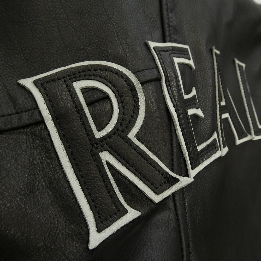 F.C.R.B. エフシーアールビー 26SS FCRB-260000 LEATHER TEAM VARSITY BLOUSON レザー バーシティ ブルゾン ブラック系 S【新古品】【未使用】【中古】