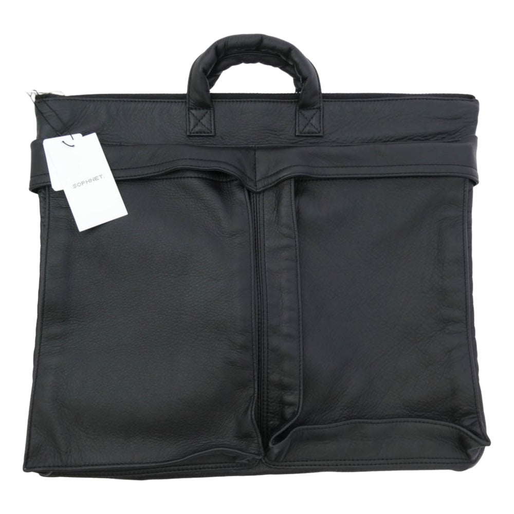 SOPHNET. ソフネット 26SS SPNT-260080 LEATHER HELMET BAG レザー ヘルメット バッグ ブラック系 Free【新古品】【未使用】【中古】