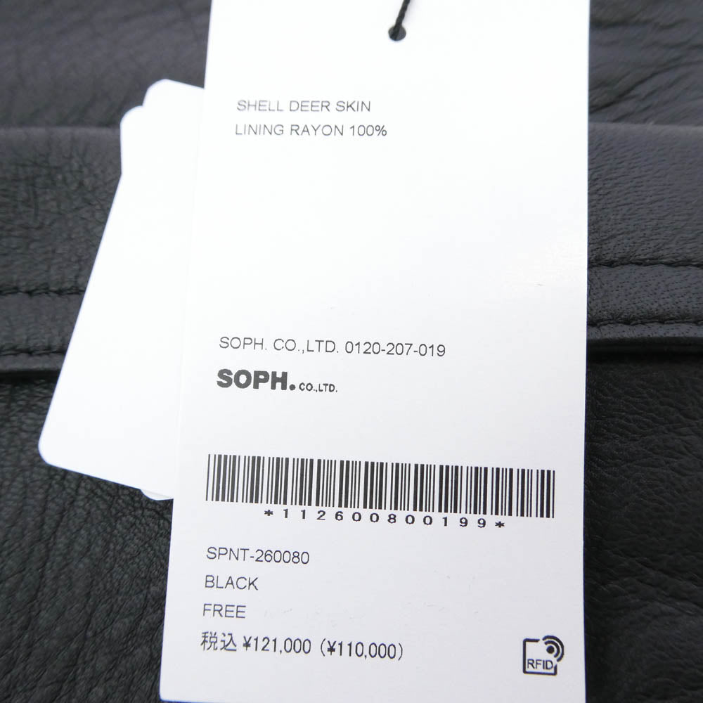 SOPHNET. ソフネット 26SS SPNT-260080 LEATHER HELMET BAG レザー ヘルメット バッグ ブラック系 Free【新古品】【未使用】【中古】