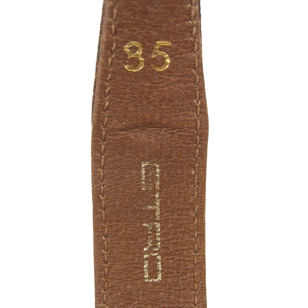 ETRO エトロ ペイズリー レザー ベルト ブラウン系【中古】