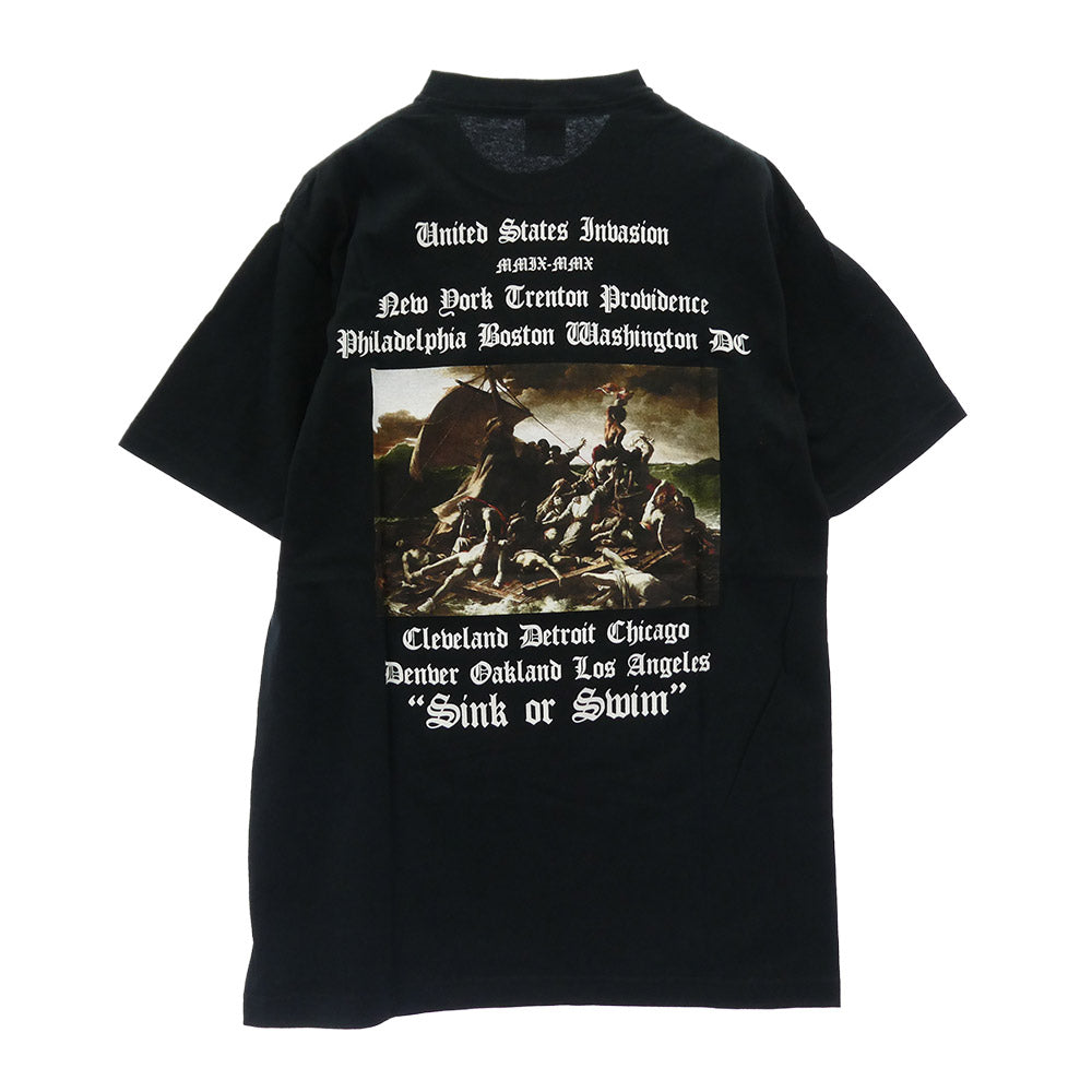 Supreme シュプリーム 09AW sink or swim Tee ドラクロワ プリント 半袖 Tシャツ カットソー ブラック系 M【中古】
